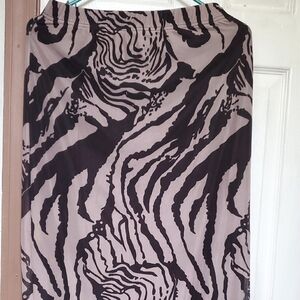 Zebra Print Skirt - Black and Cream